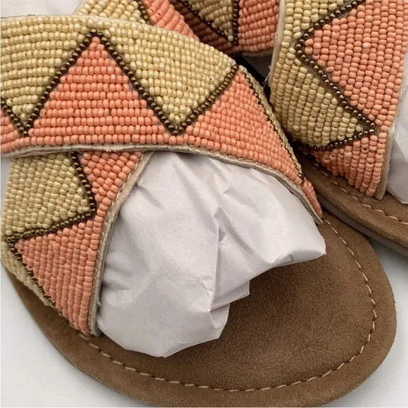 BED STU Roan Bahama Beaded Slide Sandals NWOT 7.5 - Picture 8 of 15